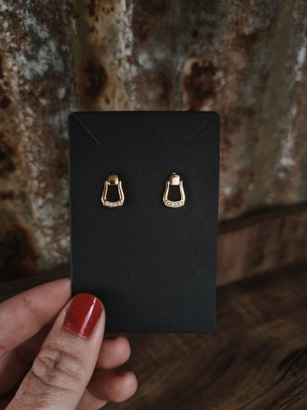 STIRRUP studs (gold)