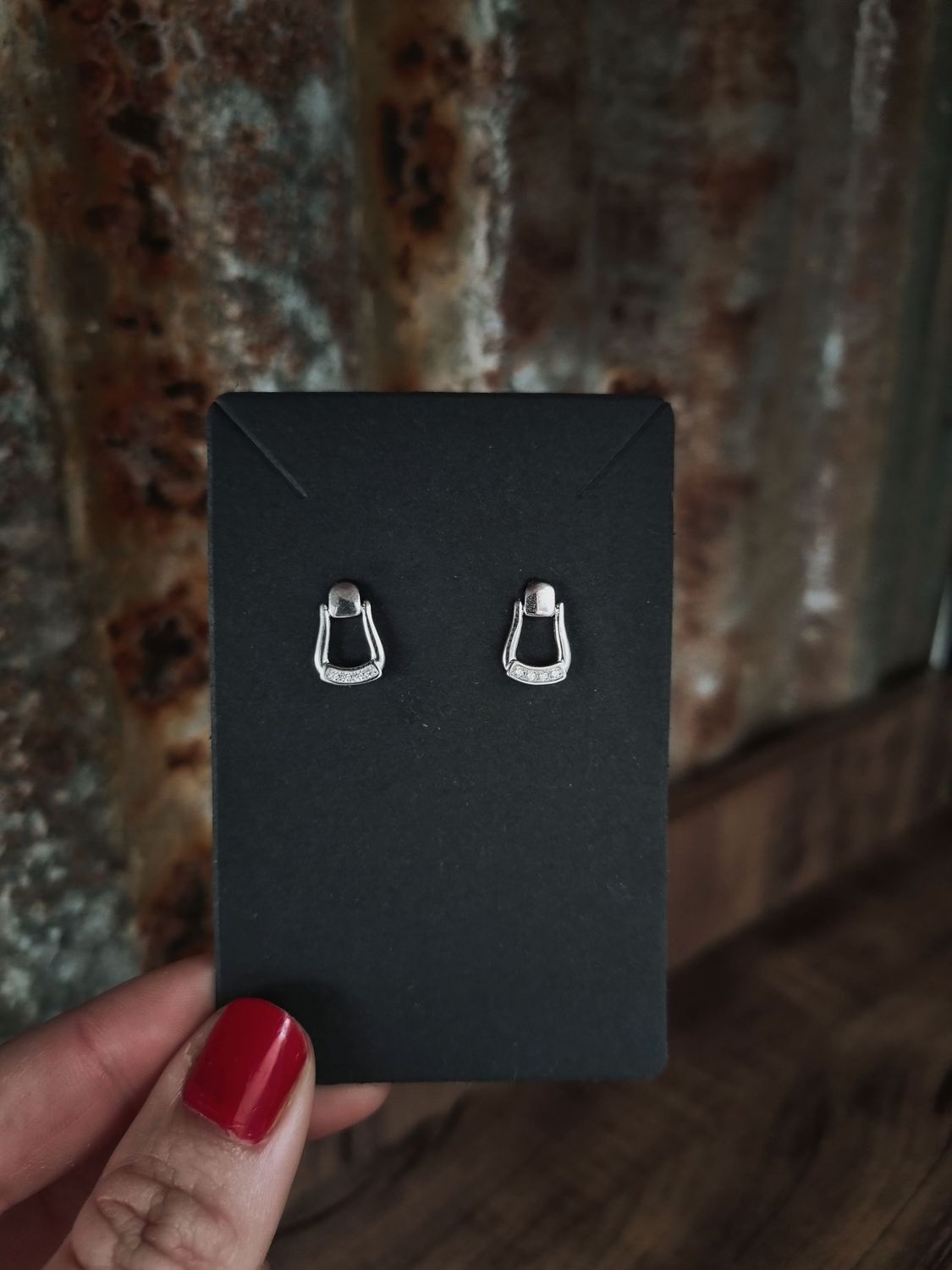 STIRRUP studs (silver)