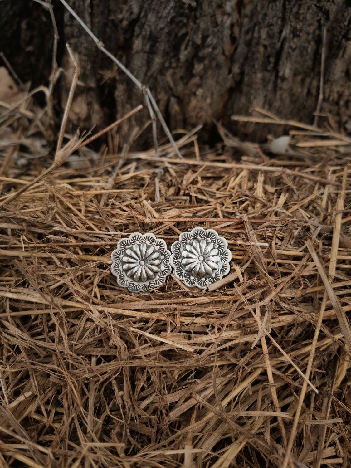 LARGE CONCHO studs- MADE TO ORDER (pattern 1)