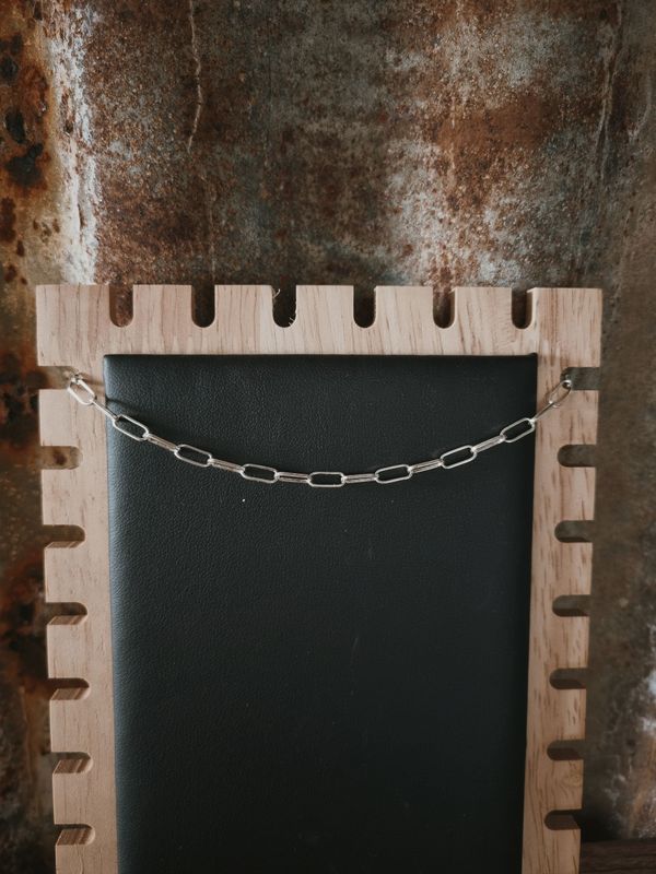 PAPER CLIP choker (small, silver)