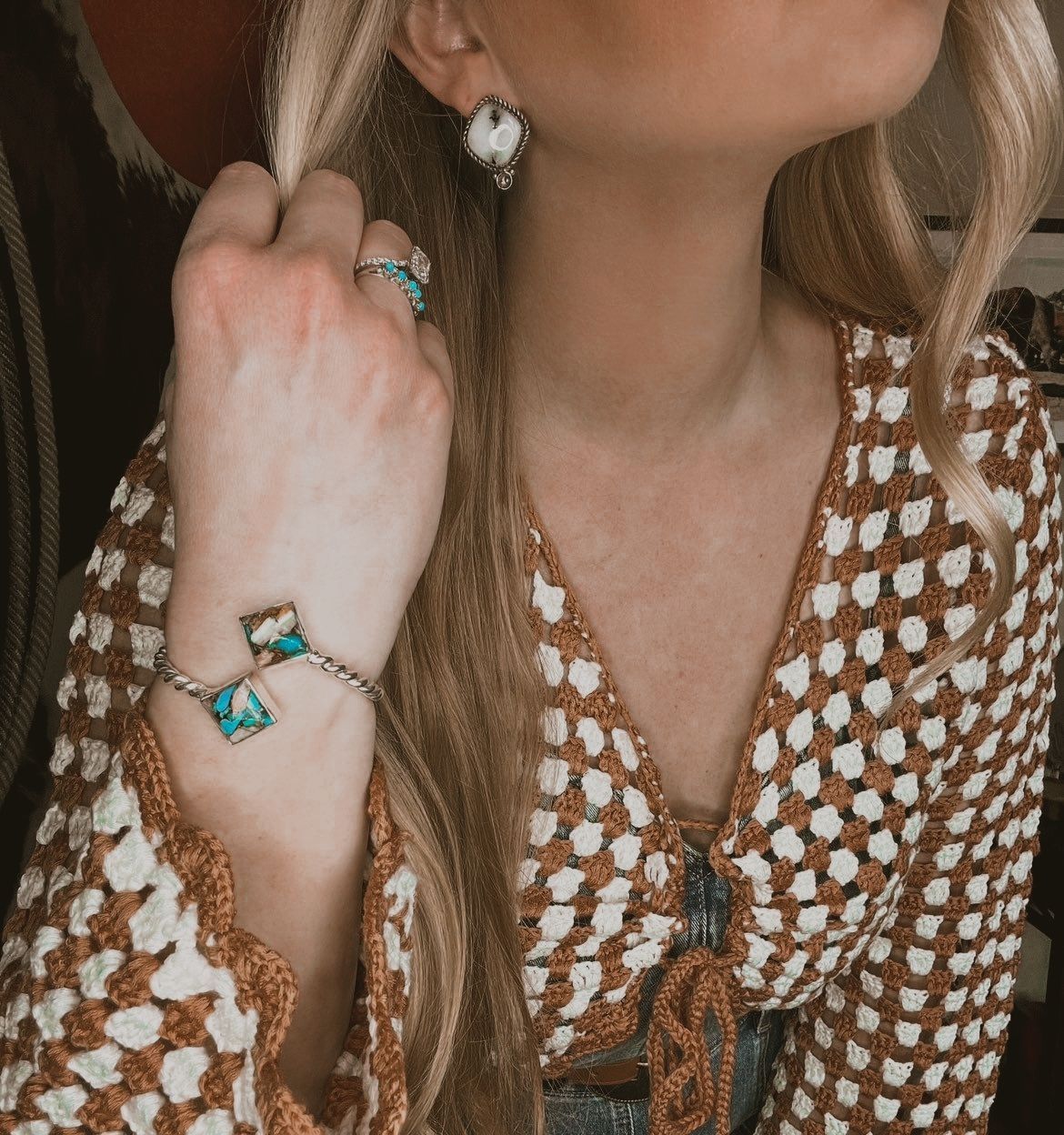 BELLE BOTTOM dendrite studs