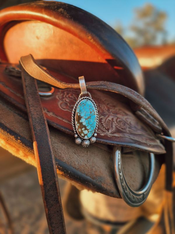 NUMBER 8 MINE turquoise pendant (2)