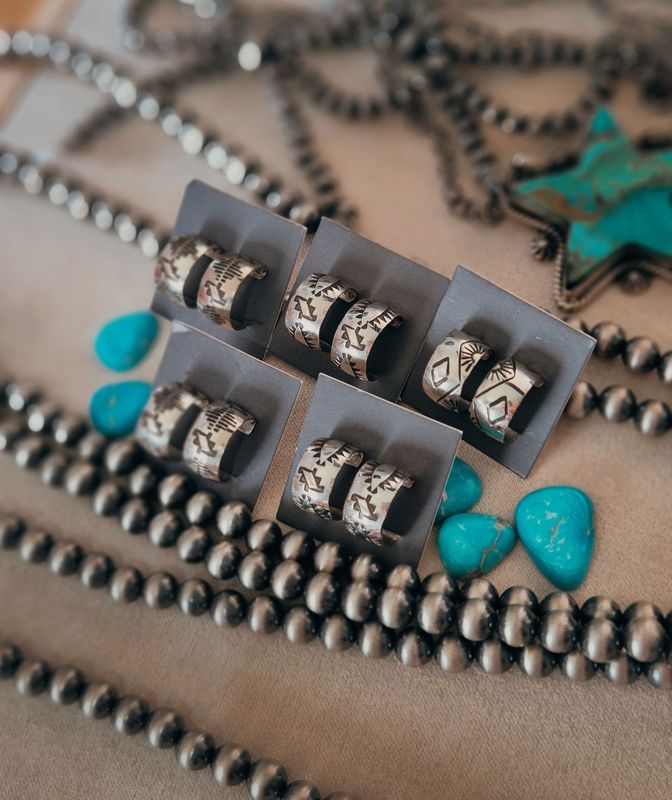 STAMPED mini hoops STAMPED mini hoops