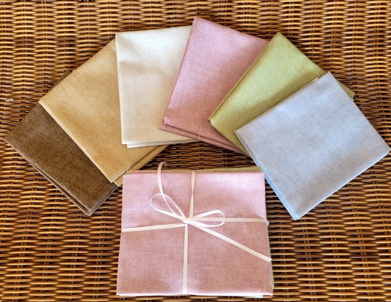 Pacchetto fat quarters toni melange pastello