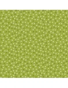 Tessuto Apple Green, Tessuto verde con piccoli disegni