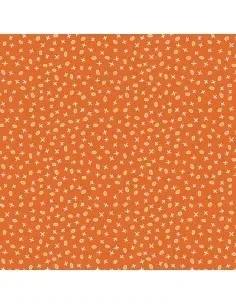 Tessuto Carrot, Tessuto arancione con piccoli disegni