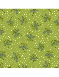 Tessuto Apple Green, Tessuto verde con fiori