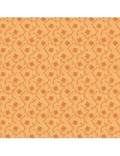 Tessuto Tangerine, Tessuto arancione con piccoli disegni tono su tono
