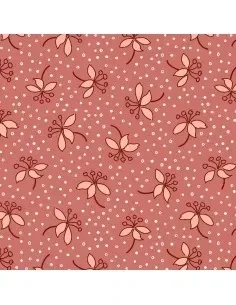 Tessuto Blush, Tessuto rosa con fiori