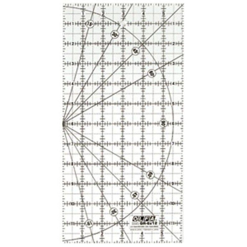 Frosted Ruler 6"x12" Olfa