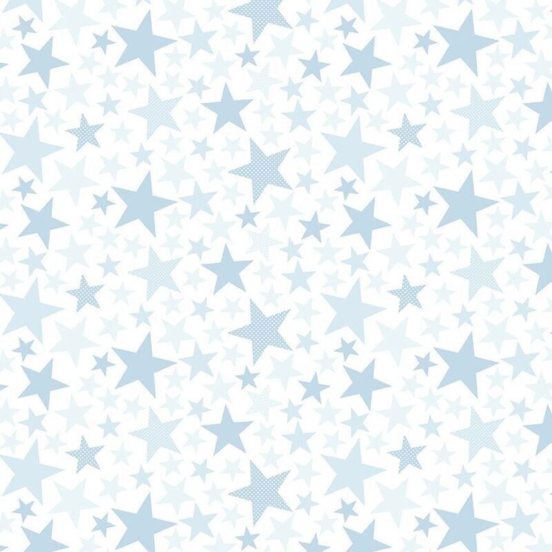 Tessuto con stelle azzurre CD1627