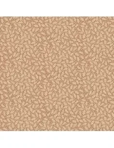 Tessuto All for Christmas by Anni Downs, marrone chiaro agrifoglio 2676-35