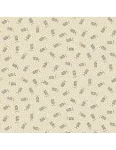 Tessuto All for Christmas by Anni Downs, beige con pacchetti regalo 2674-33