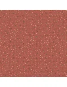 Tessuto On the 12th day by Anni Downs, rosso con cuori e stelle piccole 2493-88