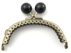 Chiusura clic clac 8,5 cm nero semicerchio