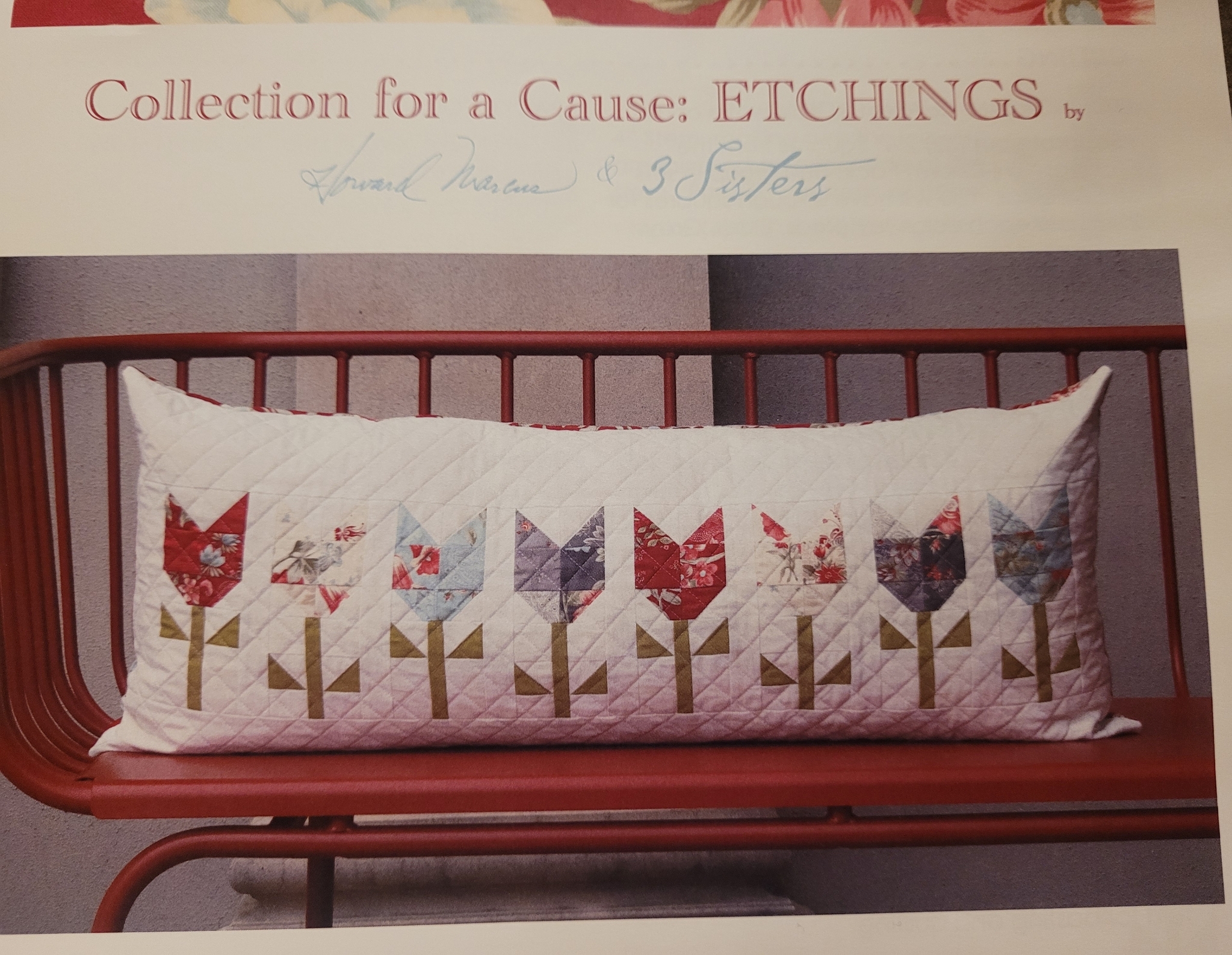 Kit Etchings Tulips pillow