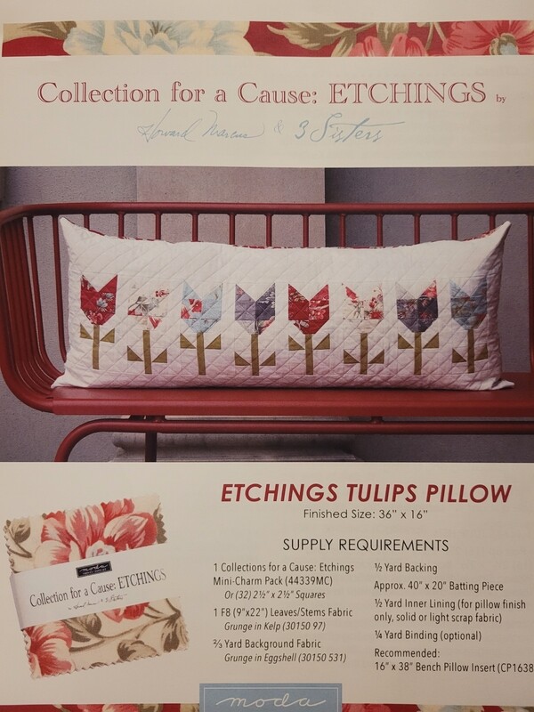 Kit Etchings Tulips pillow