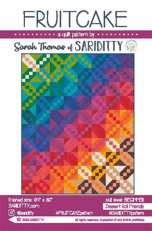 Pattern SD021 Rainbow Spice di Moda Fabrics Fruitcake Pattern SD021 Rainbow Spice di Moda Fabrics Fruitcake