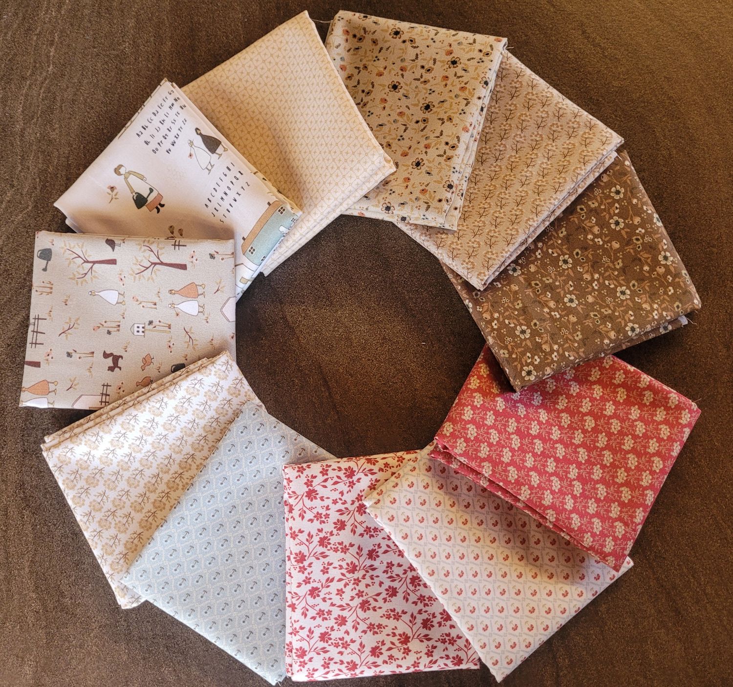 11 fat quarters Petite Jeanne  Windham Fabrics