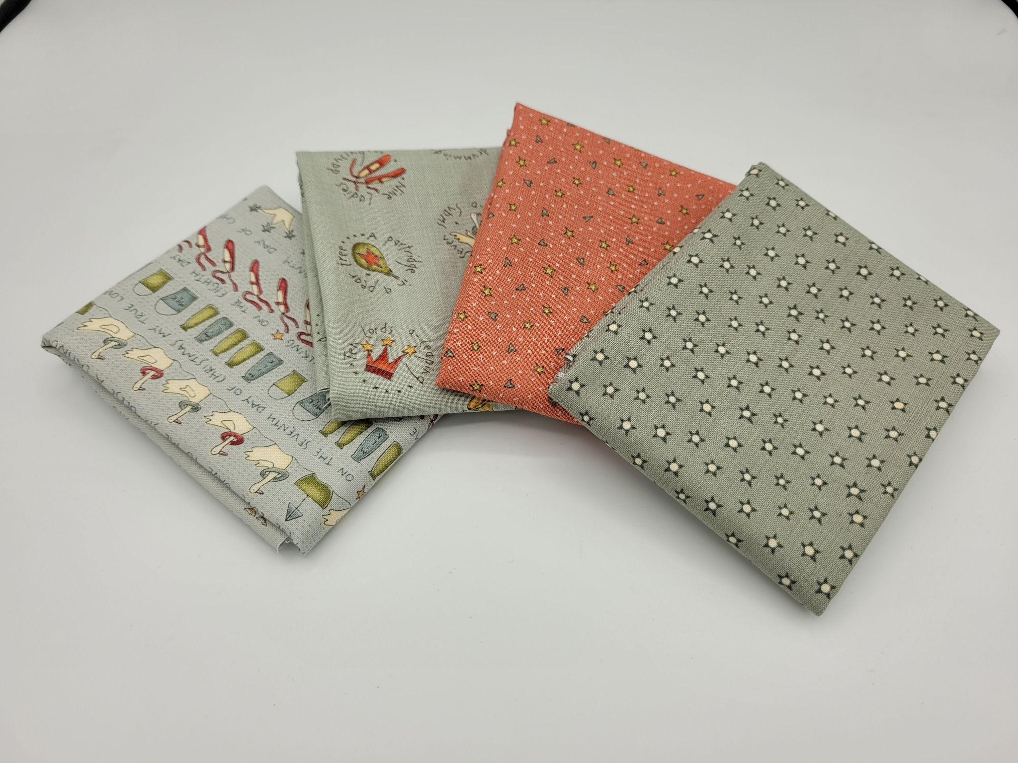 Set 4 fat quarters Anni Downs On the 12th