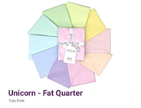 Pacchetto 11 fat quarters Tula Pink, colori pastello
