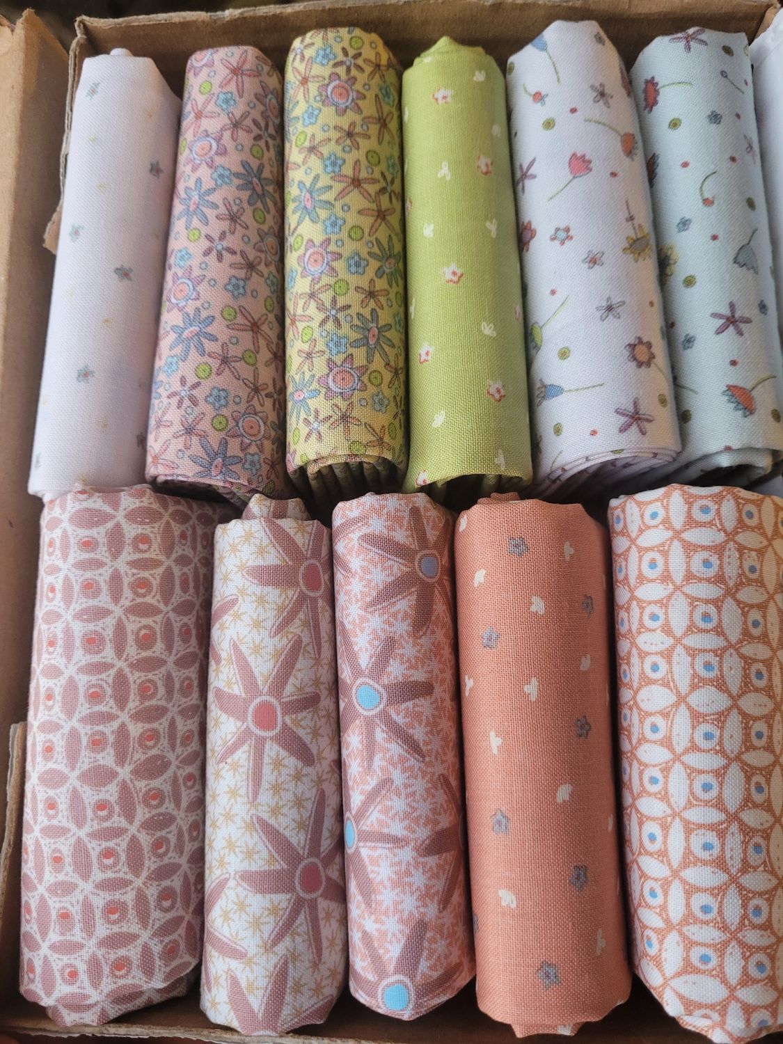 Cofanetto 11 fat quarters + pannello Simply be di Anni Downs
