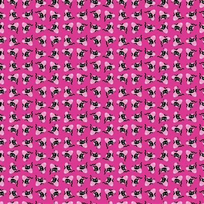 Tessuto con gatti neri su sfondo colorato Dear Stella PN-0212461 Tessuto con gatti neri su sfondo colorato Dear Stella PN-0212461