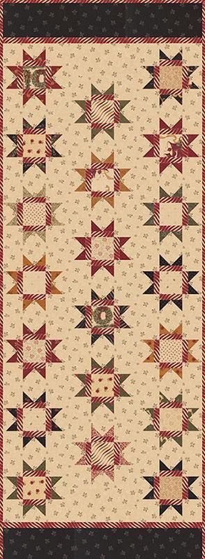 Pattern A Vintage Christmas Candy stripe Stars Lynne Hagmeier KT 25035
