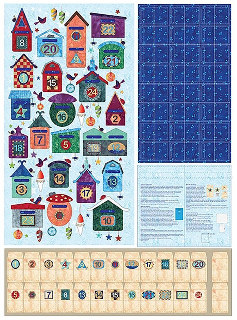 Pannello Calendario dell'Avvento con taschine