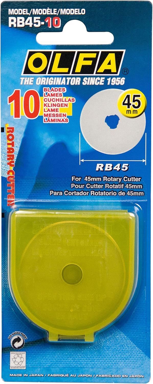 Lame di ricambio cutter da 45 mm Olfa - confezione da 10 lame