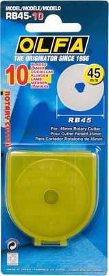 Lame di ricambio cutter da 45 mm Olfa - confezione da 10 lame