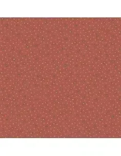 Tessuto On the 12th day by Anni Downs, rosso con cuori e stelle piccole 2493-88