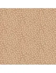 Tessuto All for Christmas by Anni Downs, marrone chiaro agrifoglio 2676-35