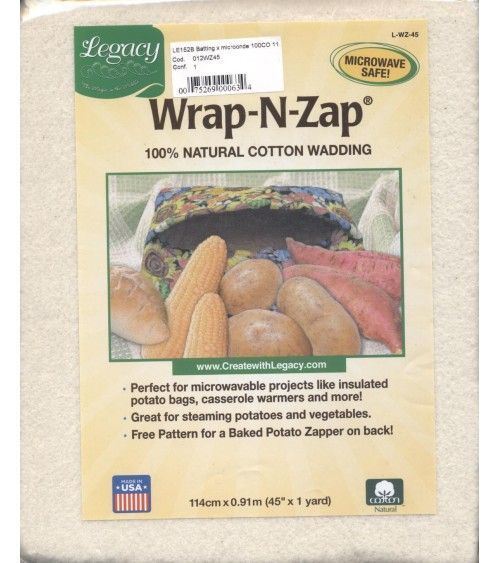 Imbottitura 100% cotone (adatta anche per microonde) 114*91 cm LE152