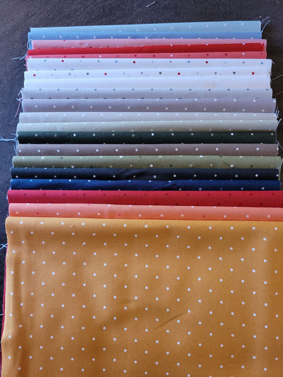 Bundle 20 strisce da 30x110 cm collezione Moda fabrics Magic Dot