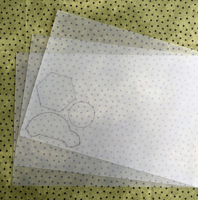Fogli trasparente in plastica ruvida per creare template Fogli trasparente in plastica ruvida per creare template