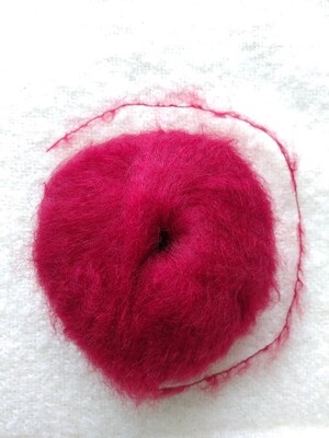Pelote Pur Mohair couleur Rubis