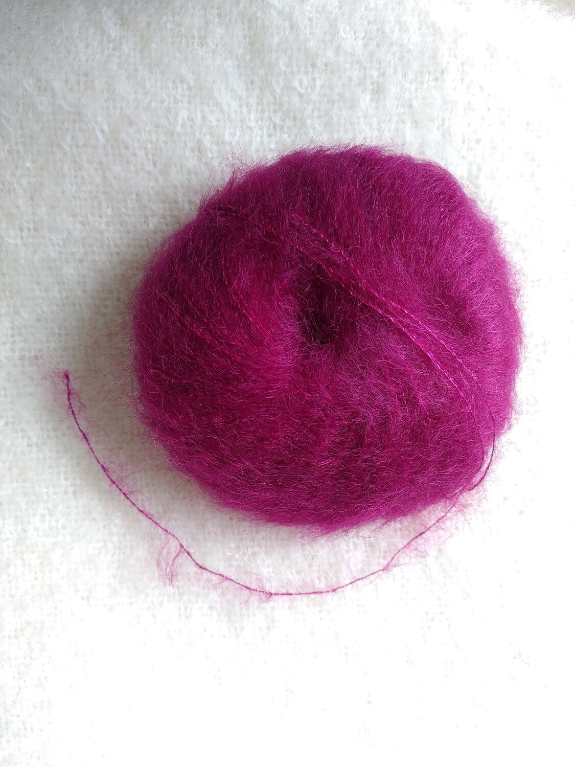 Pelote Mohair &amp; Soie couleur Bourgogne