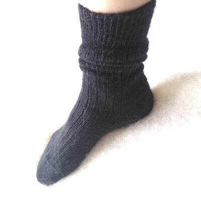 Chaussette 80% Mohair couleur Noir