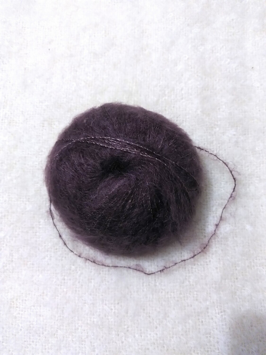 Pelote Mohair &amp;Soie couleur Amethyste