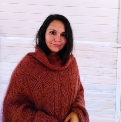 Poncho Sélosse Bois de Rose