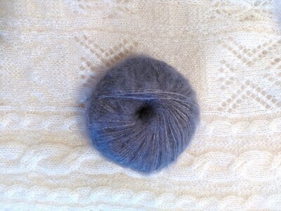 Pelote Mohair &amp;Soie couleur Hibou