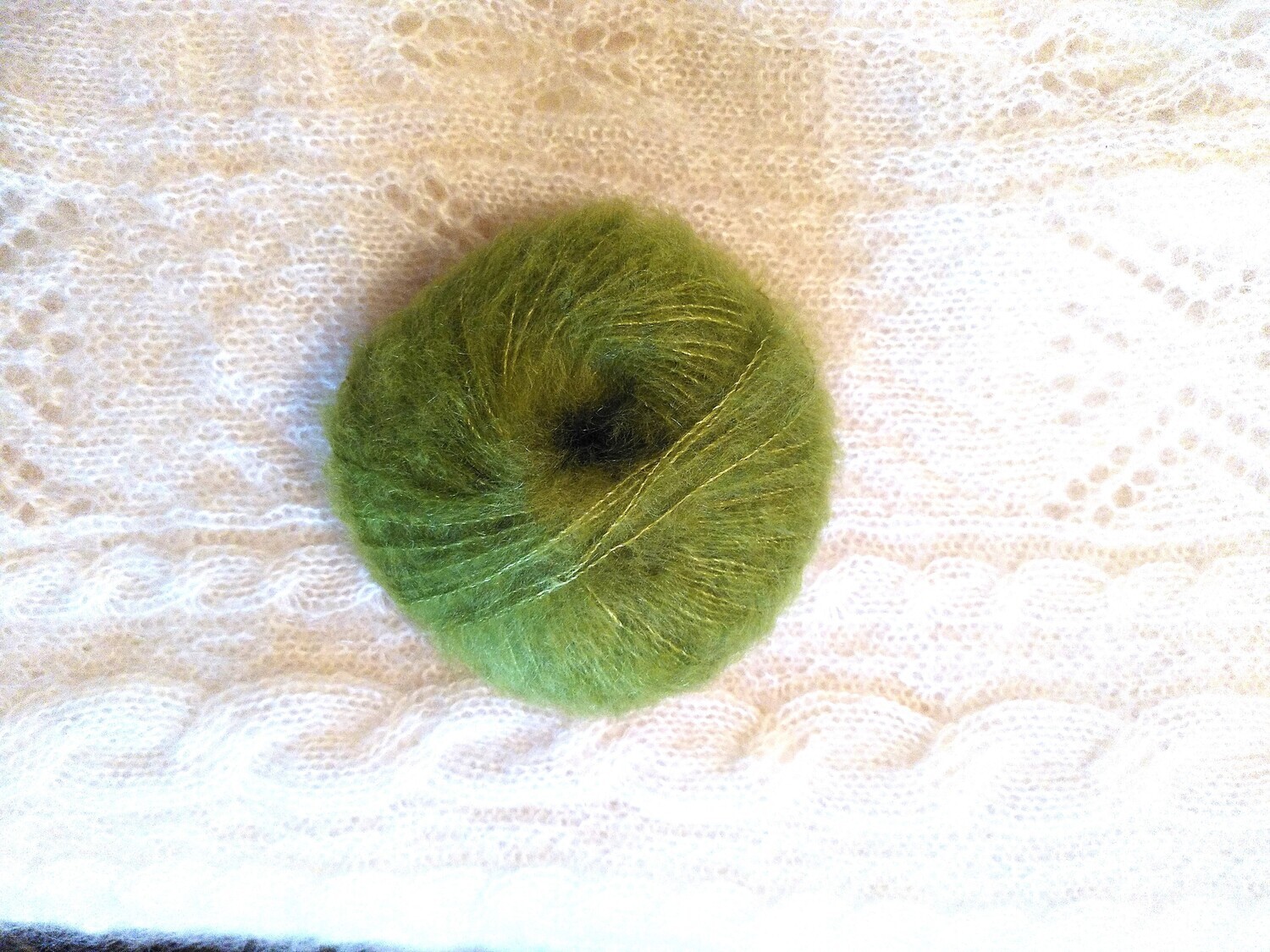 Pelote Mohair &amp;Soie couleur Anis