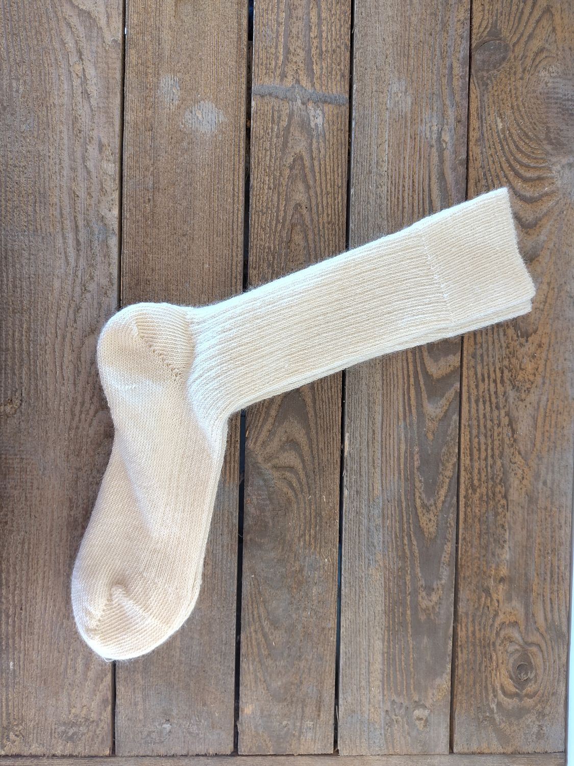 Chaussette 80% Mohair couleur Ecru
