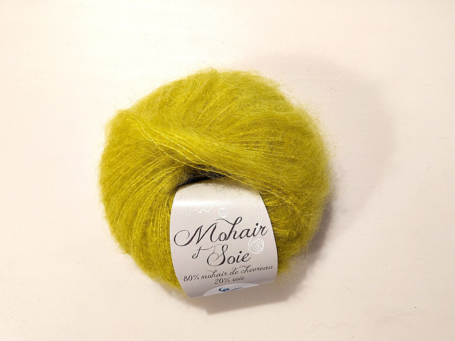 Pelote Mohair &amp; soie couleur Absinthe