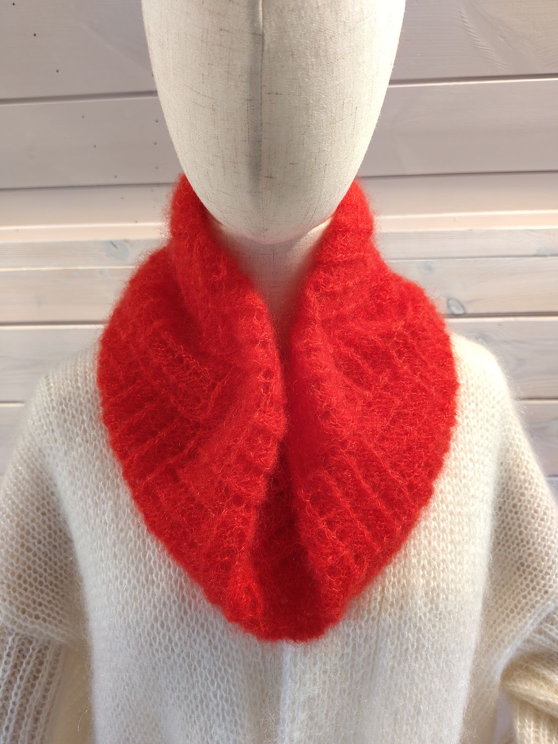 Snood couleur Ecarlate