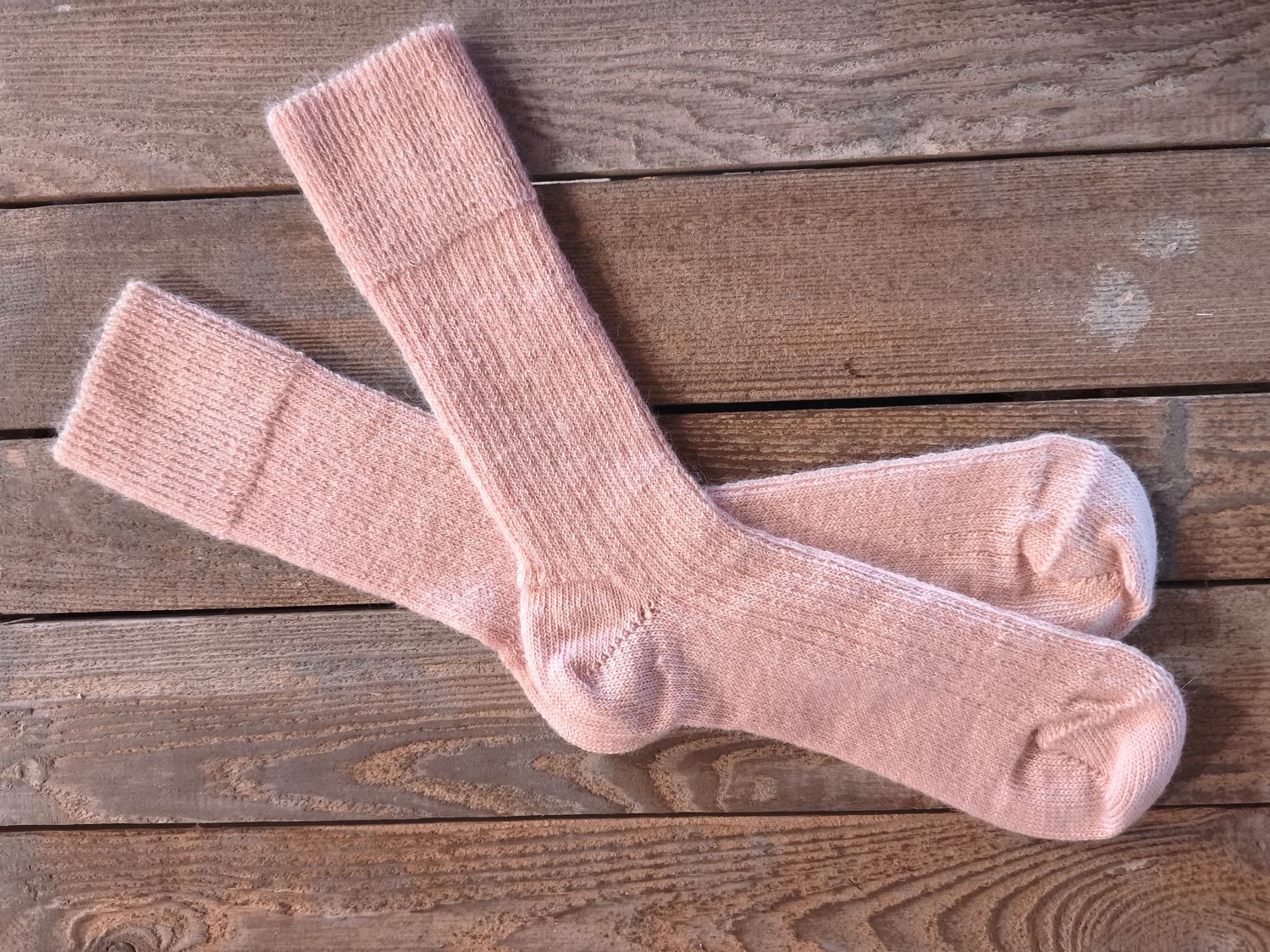 Chaussette 80% Mohair Rose Coton