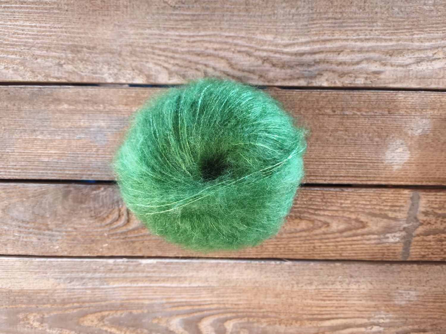 Pelote Mohair &amp;Soie couleur Avocat