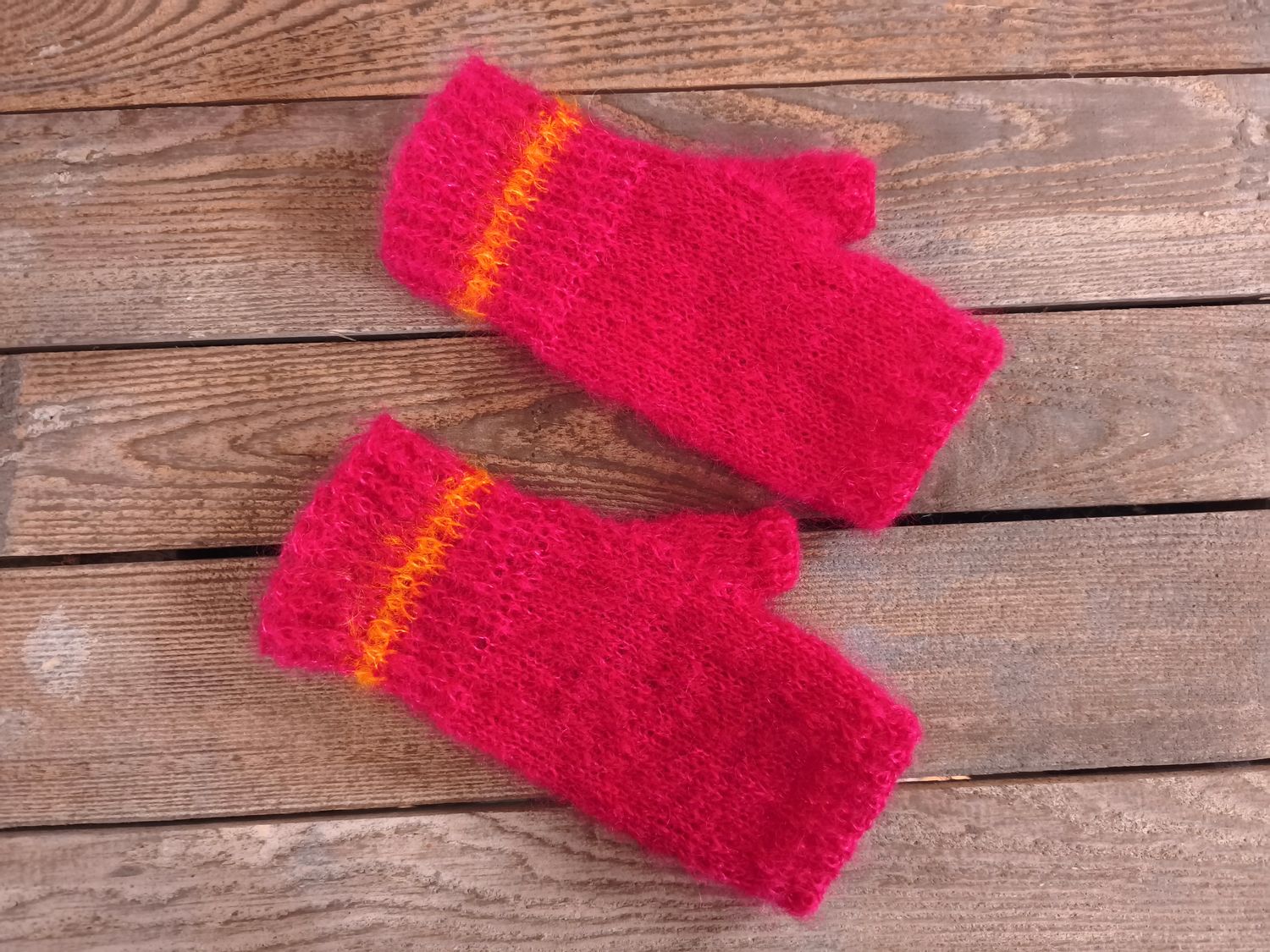 Mitaines Fushia &amp; Navel