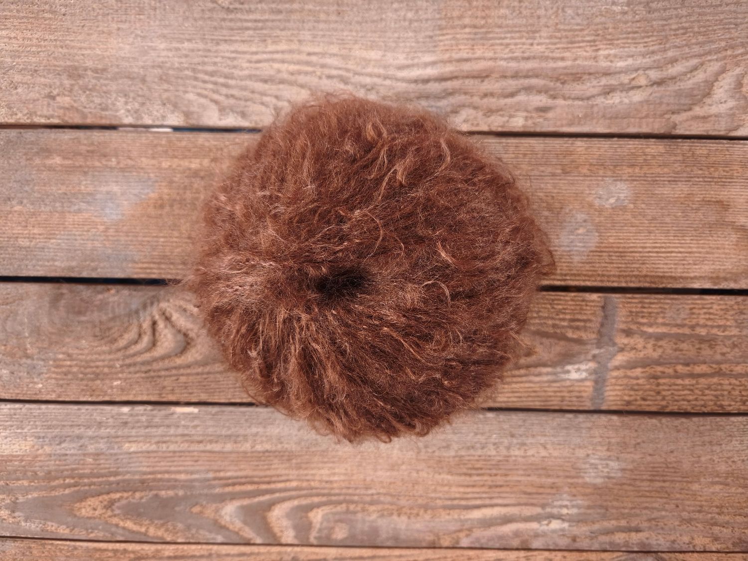 Pelote Pur Mohair couleur Chataigne